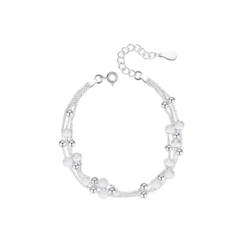 Nine Music Foot Silver 990 Bracelets Women's