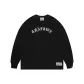 Black Curved Basic Script Long-Sleeved