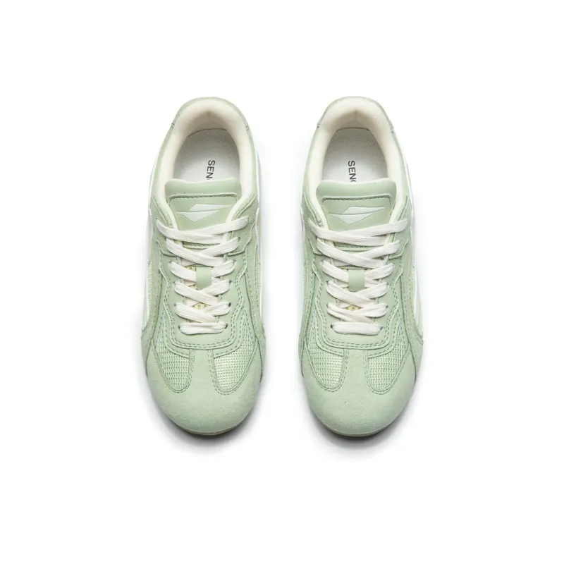 SENGUOGUO Anti Slip And Wear Resistant Breathable Low Top Casual Shoes Unisex Mint Green-2