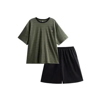 Same Language Pajama Set Men's Mocha Green