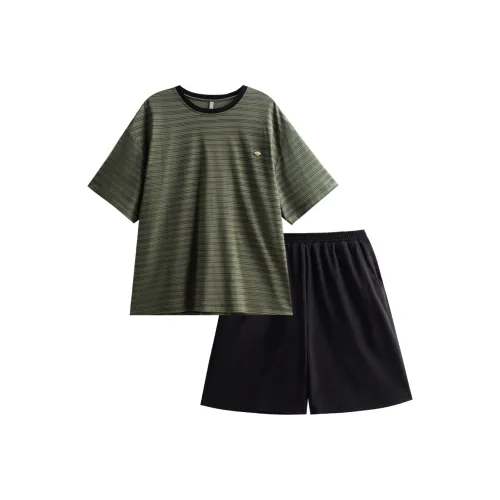 Same Language Pajama Set Men's Mocha Green