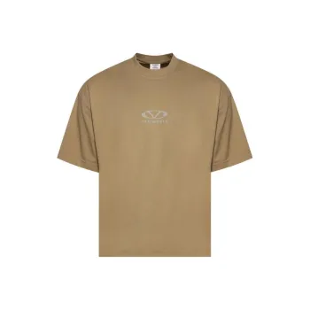 Vetements Oval Logo Cropped Boxy T Shirt
