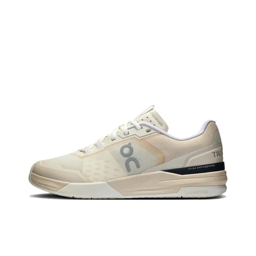 On THE ROGER Advantage Pro Anti Slip Wear Resistant Low Top Tennis Shoes Men's Beige