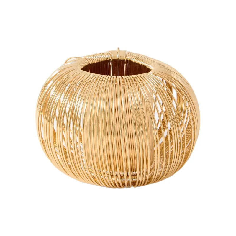 Alaia Brass Metal Aluminum Bangles Unisex Gold-0