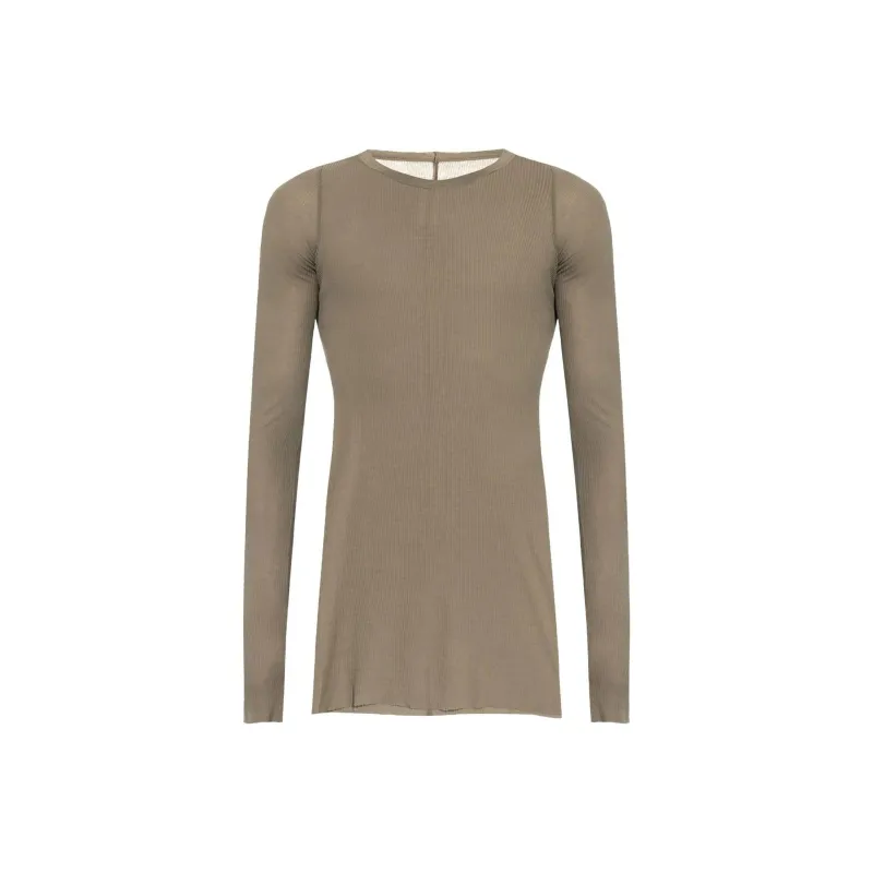 RICK OWENS Long Sleeved Ribbed T Shirt-0