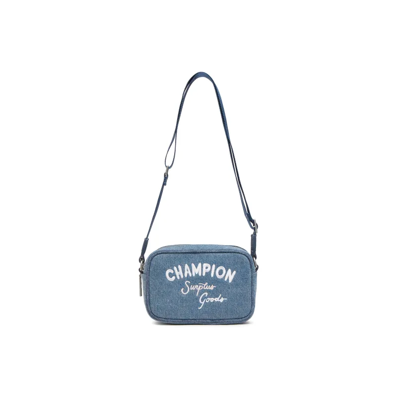 Champion Synthetic Leather Shoulder Bag Regular Unisex Caesar Blue/Linen/Cocoa Mocha-0
