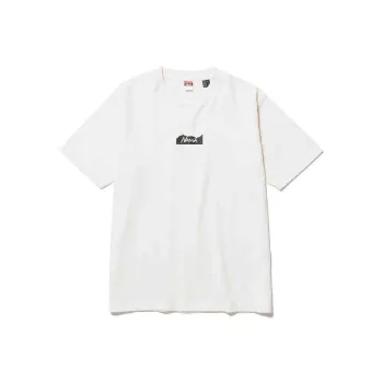 NANGA Ferre Yarn ECO HYBRID MT LOGO TEE T Shirt Unisex White