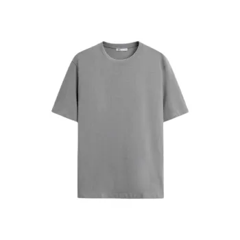 ZARA T Shirts Men Light Gray