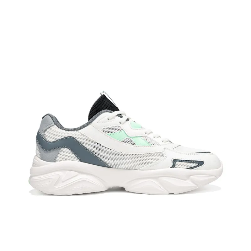 361° Cushioning Breathable Lightweight Low Top Casual Shoes Men's Feather White Deep Iron Gray-1