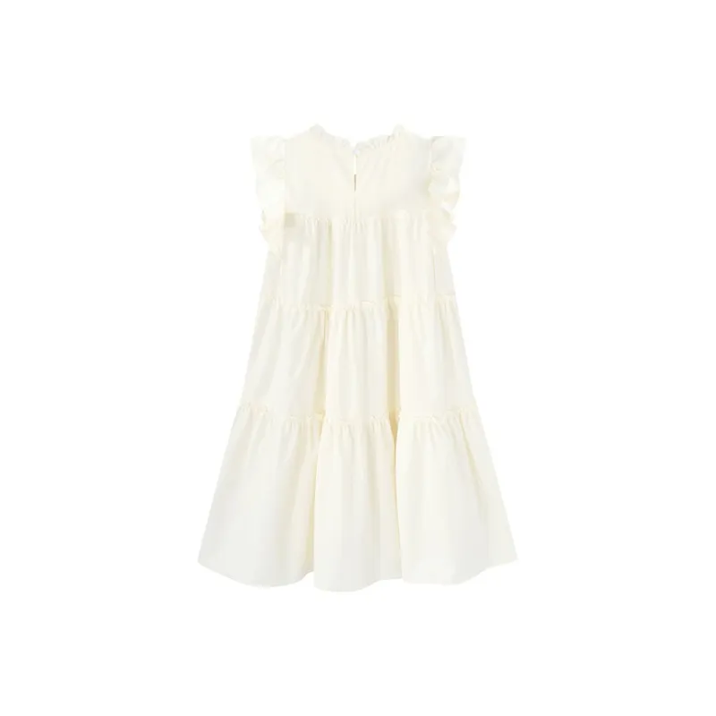 SNZX Short Sleeved Dresses Women's Apricot-1