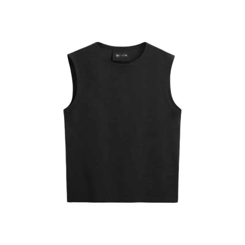 ZARA T Shirts Men Black-0