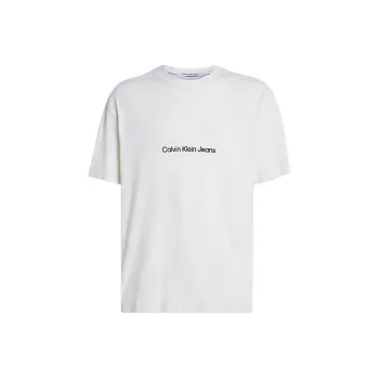 CK/Calvin Klein Relaxed Back Logo T Shirt T Shirt Men's White