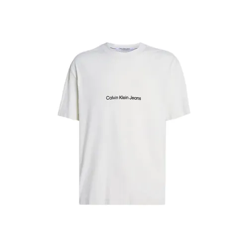 CK/Calvin Klein Relaxed Back Logo T Shirt T Shirt Men's White