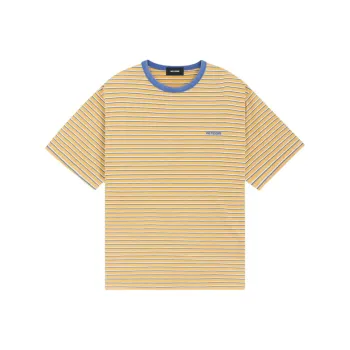 WE11DONE Logo Striped T shirt