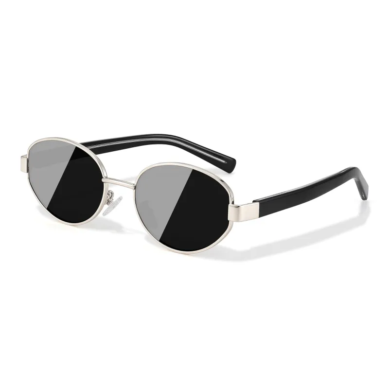 PULAIS Alloy Plate Frame Round Sunglasses Unisex-0