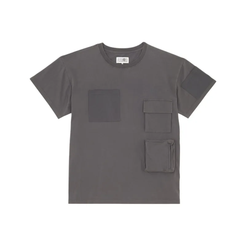 MM6 Maison Margiela Logo Printed Pocket T Shirt-0