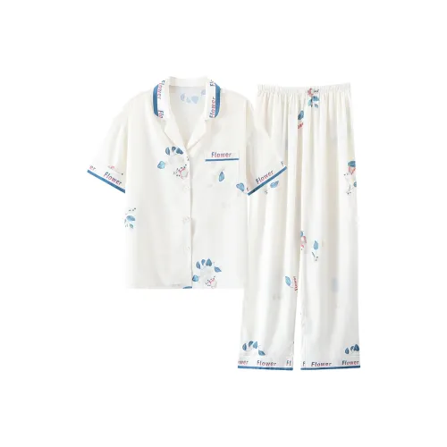 Pretty Lady Pajama Set Women's Ivory White