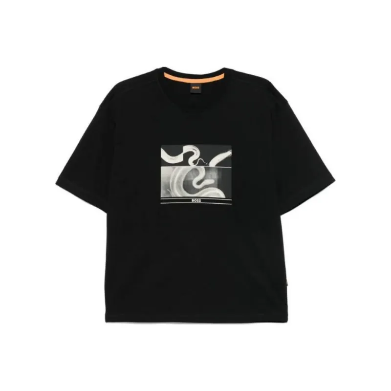 Boss Snake print T shirt-0