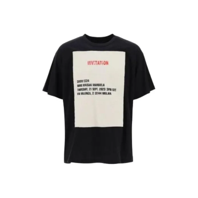 MM6 Maison Margiela Invitation patch Cotton T shirt-0