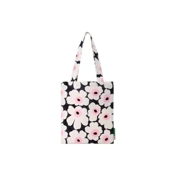 Marimekko Unikko 60th Cotton Tote Bag Shopping Bag Shoulder Bags Mini Women's Black & White