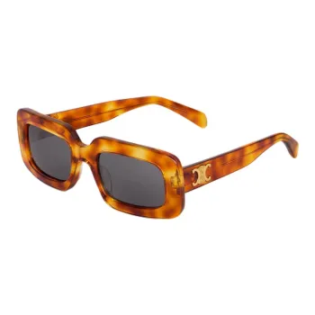 CELINE Acetate Irregular Shape Sunglasses Men's Tortoiseshell