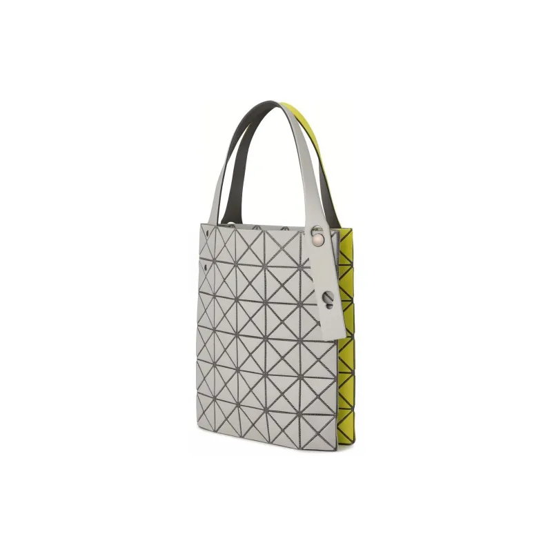 ISSEY MIYAKE Polyvinyl Chloride Resin Tote Bag Shopping Bag Handbag Mini Women's Yellow Green & Gray-1