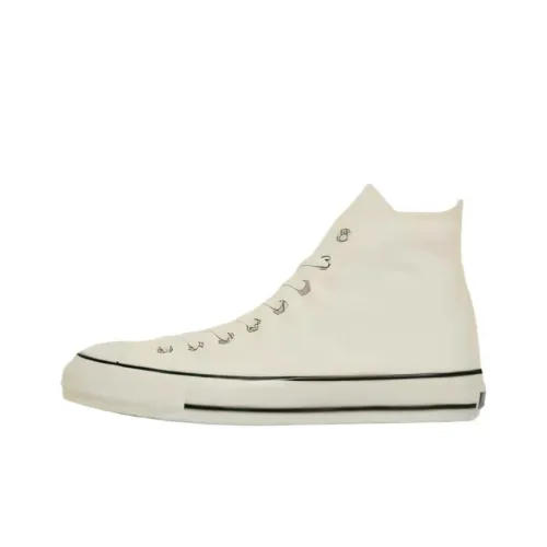 Converse All Star Aged High Top Canvas Shoes Unisex Gray White
