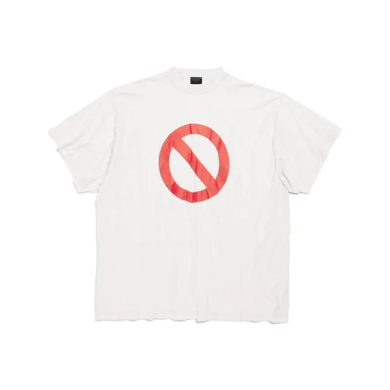 Balenciaga T Shirt Loose Fit Style Unisex White-0