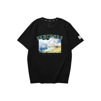 Skechers T Shirt Unisex Carbon Black