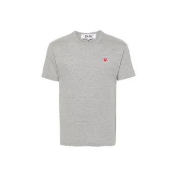 CDG Play T Shirt Unisex Heather Gray