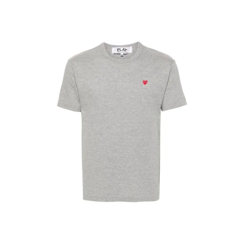 CDG Play T Shirt Unisex Heather Gray-0