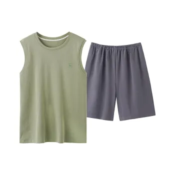 FENTENGCARE Pajama Set Men's Olive