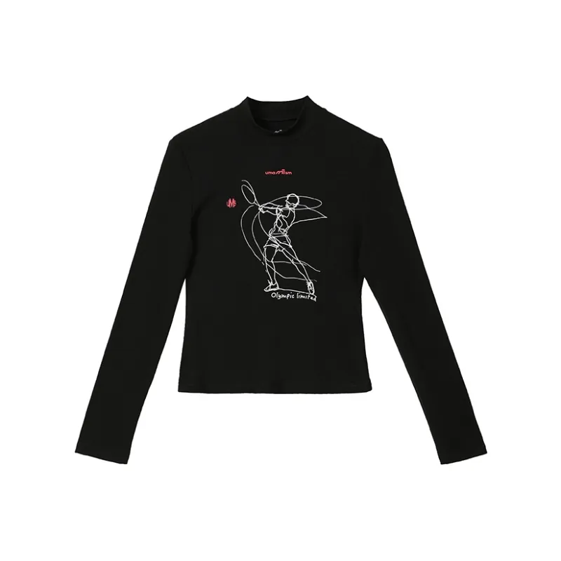 Umamiism Crew Neck Print Long Sleeved T Shirt Unisex-12