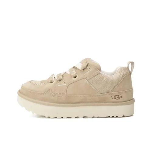 UGG Slip Resistant Height Increasing Low Top Casual Shoes Men's Beige Yellow