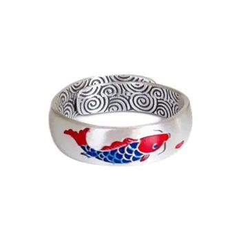 AITAO 999 Fine Silver Full Silver Ring Unisex
