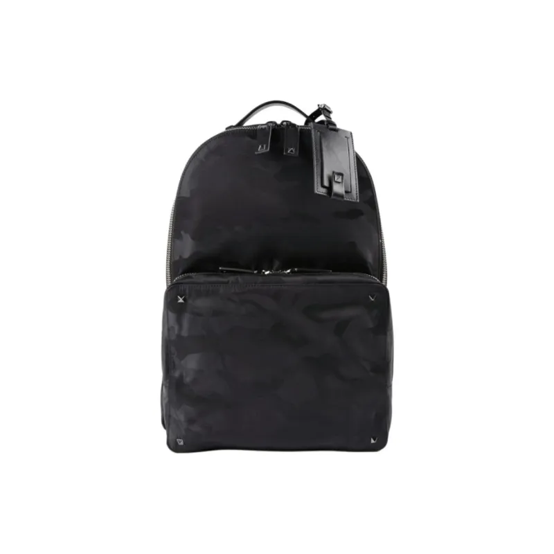 Valentino Cow Leather Backpack Men's Black-0