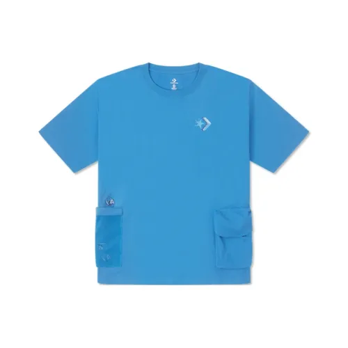 Converse SUMMER DRINK POCKET T Shirt Men's Blue