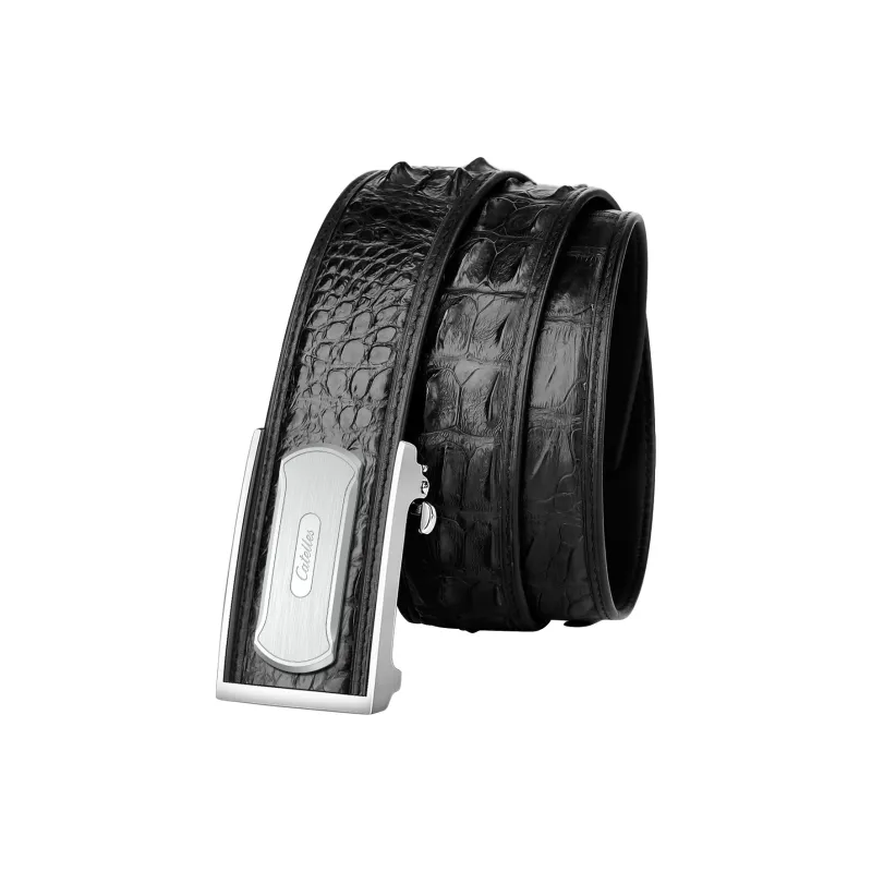 CATELLES Crocodile Leather Belts Men's 3.8cm-1
