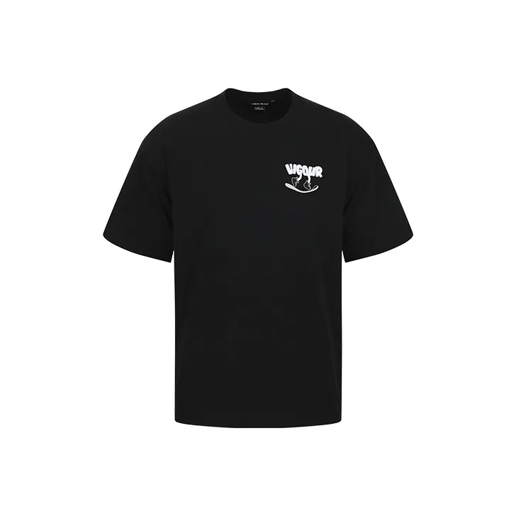URBAN REVIVO T Shirts Men Jet Black-0