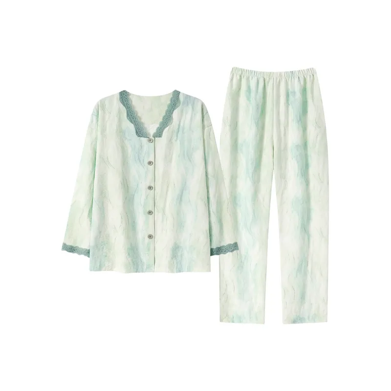 Herbal Primer Pajama Set Women's Combo Set-30