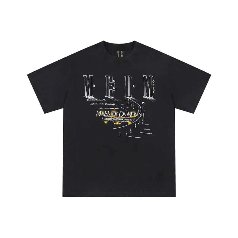 MR.ENJOYDA MONEY T Shirts Unisex Washed Black-0