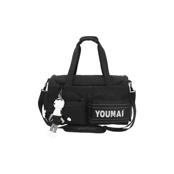 Deli Bear Nylon Travel Bag Unisex Black Yellow Purple Red Gray Turquoise Pink