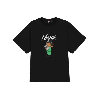 NANGA x Jerry Ukai Ferre Yarn ECO HYBRID TEE T Shirt Unisex Black