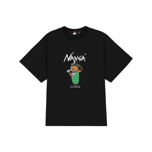 NANGA x Jerry Ukai Ferre Yarn ECO HYBRID TEE T-Shirt Unisex Black