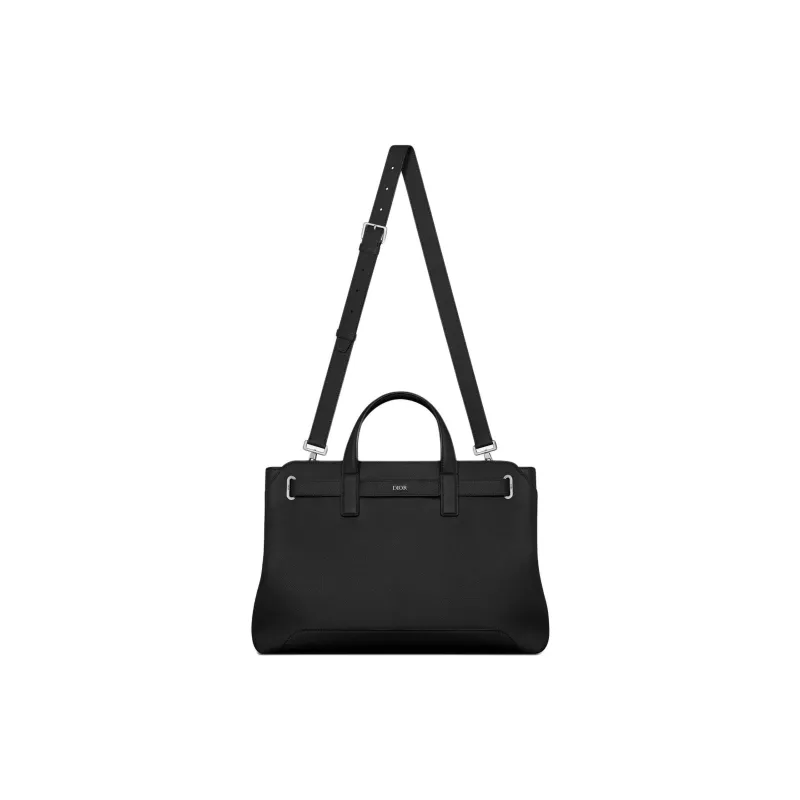 DIOR Cow Leather Tote Bag, Shopping Bag, Shoulder Bag, Crossbody Bag, Handbag Men's Black-1