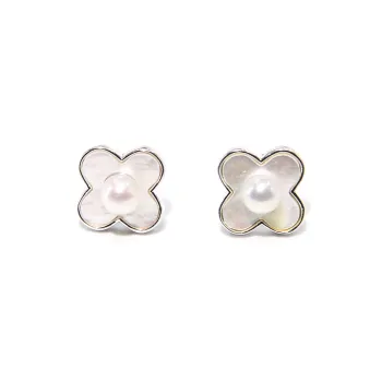 SANWUBALUOKE Pearl Stud Earrings Women's