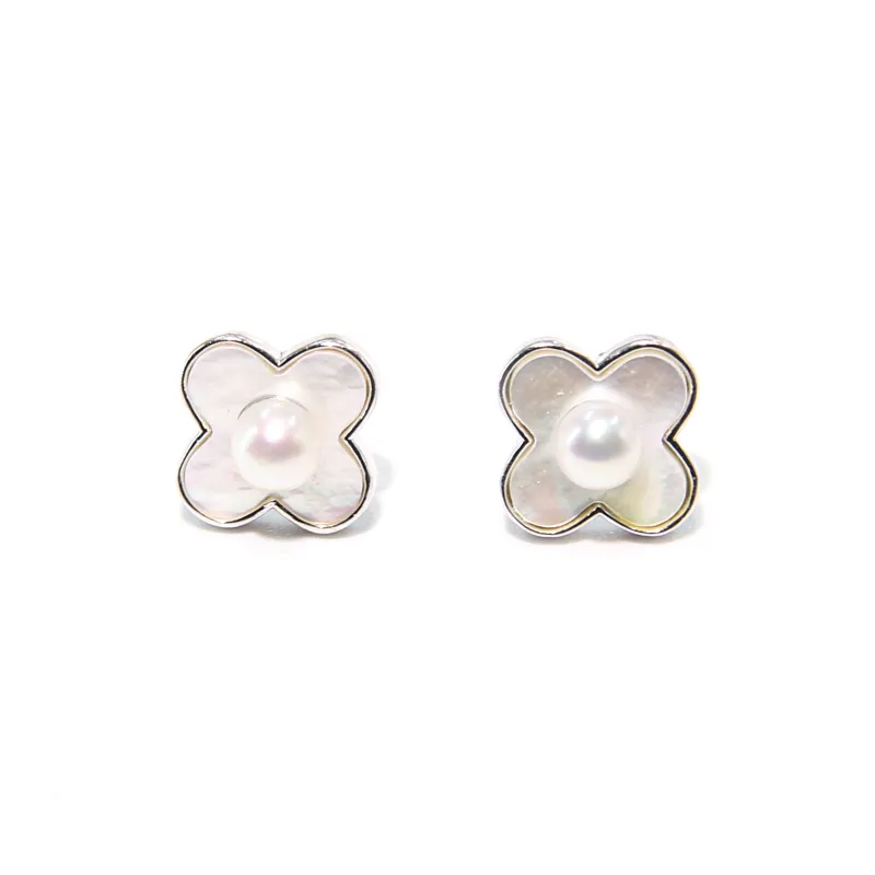 SANWUBALUOKE Pearl Stud Earrings Women's-0