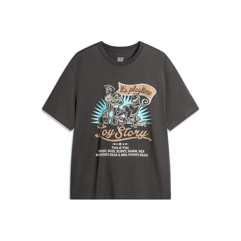 LiNing Disney T Shirt Unisex Obsidian Gray-0