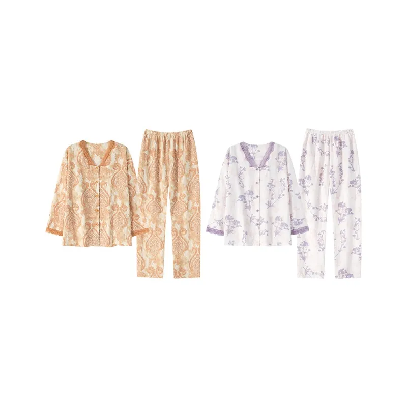 Herbal Primer Pajama Set Women's Combo Set-48