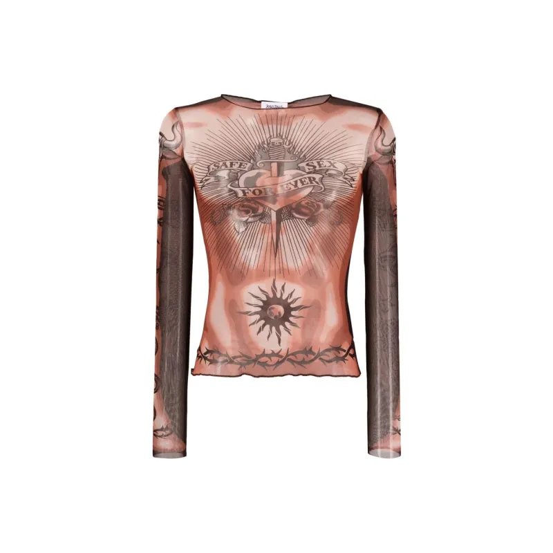 Jean Paul Gaultier T-Shirt Unisex Chestnut Brown-0